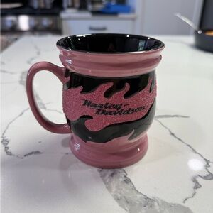 Harley-Davidson Pink and Black Flame Mug